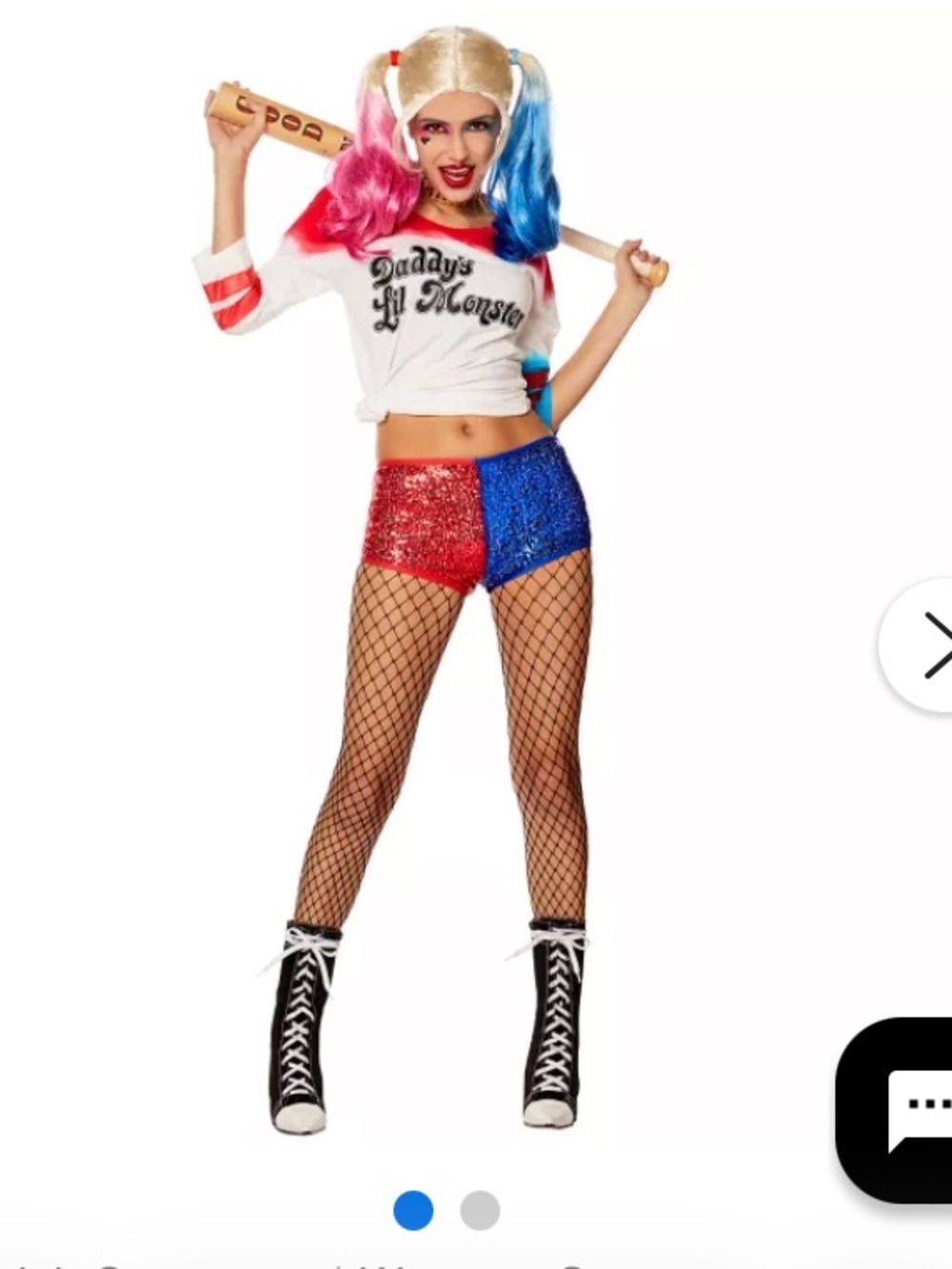 Adult Harley Quinn Sequin Costume - Suicide Squad-